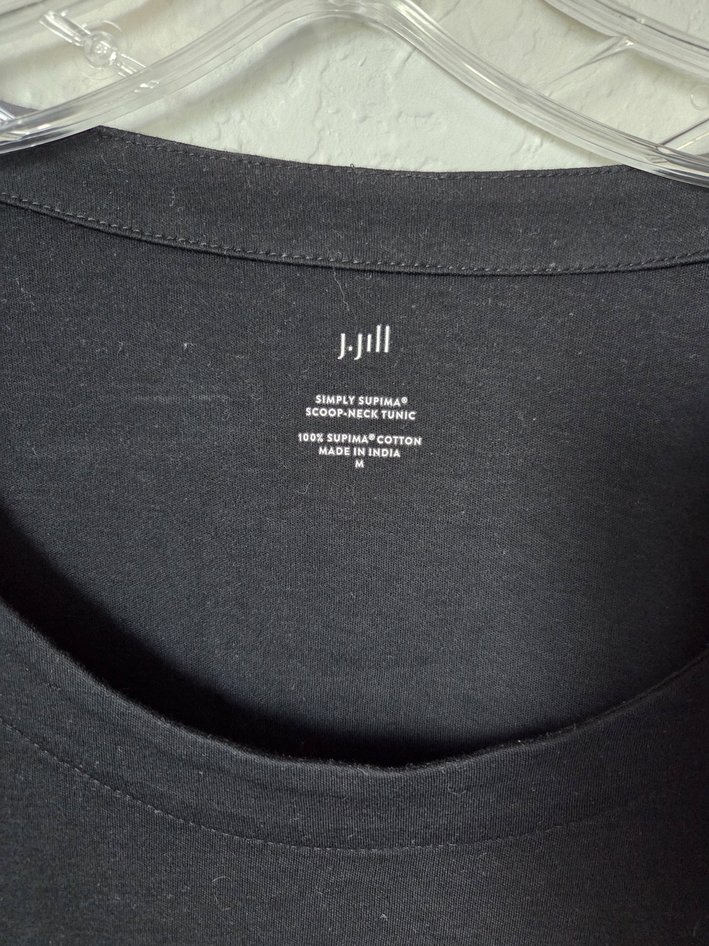J.Jill Simply Supima® Cotton Scoop-Neck Tunic – Black – Size M - Picture 2 of 4